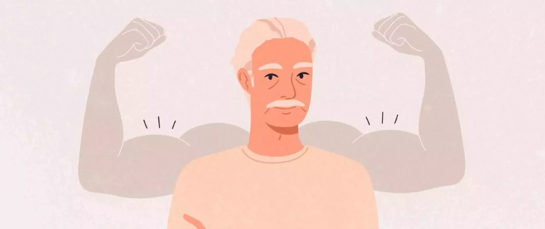illustration homme sénior musclé