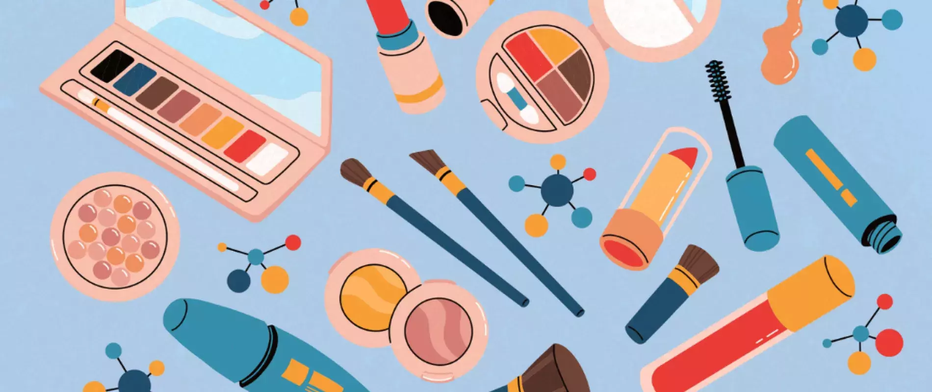 illustration produits de maquillage 