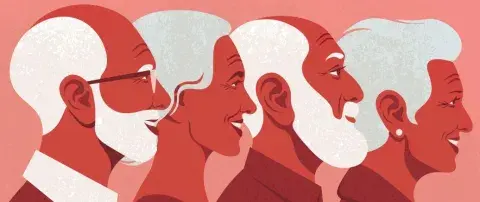 personnes agees illustration de profil