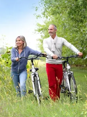 couple retraites à vélo